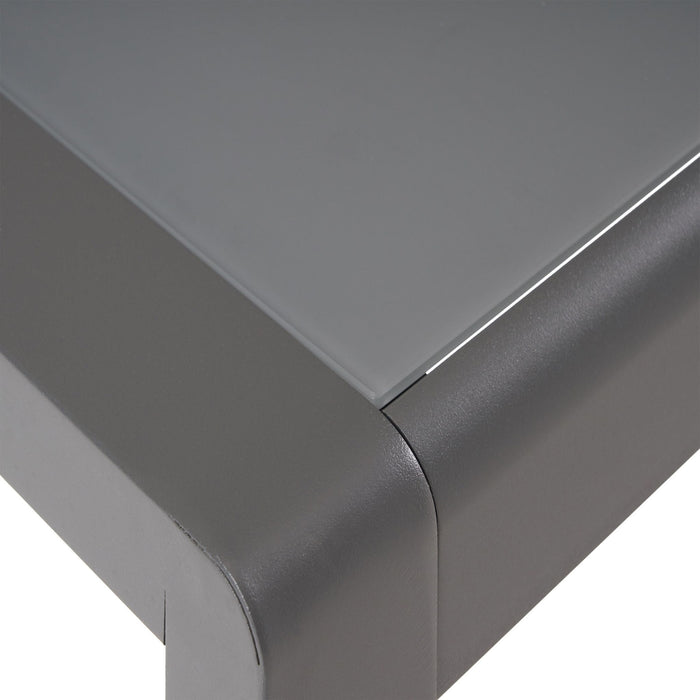 Cape Coral - Contemporary Side Table With Frosted Glass Top