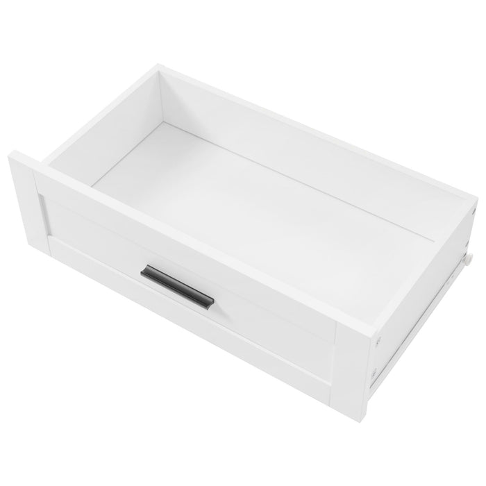 Freestanding Tall Bathroom Cabinet With Soft Close Doors And Adjustable Shelves