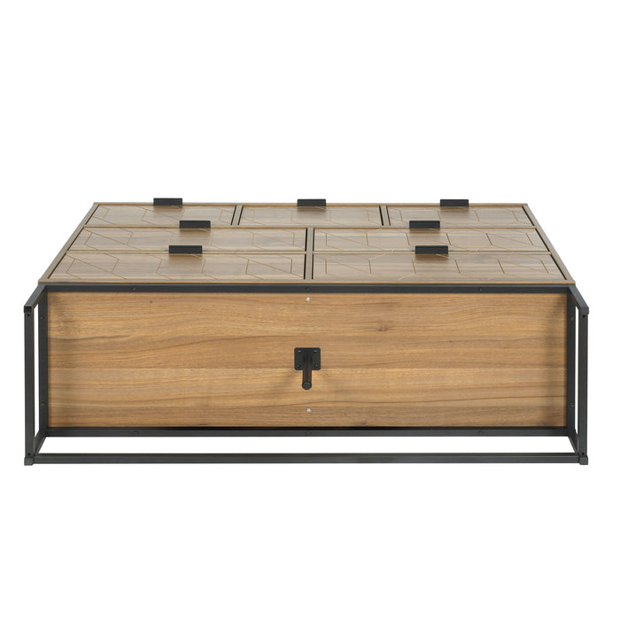 Modern 7 Drawer Dresser Cabinet - Walnut