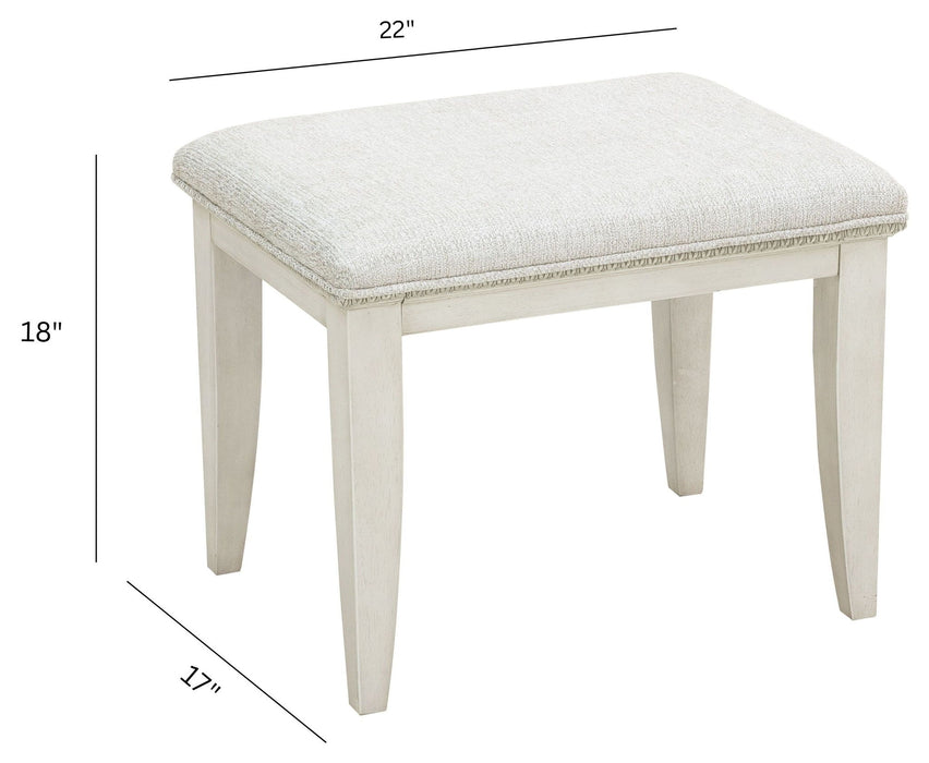 Camila - Vanity Stool - Creamy White