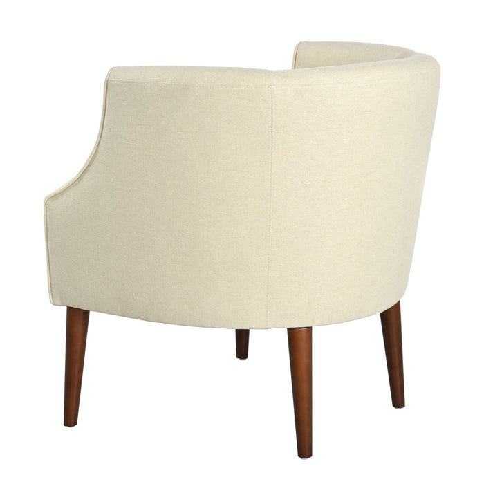 Contemporary Upholstered Club Chair With Button Tufting