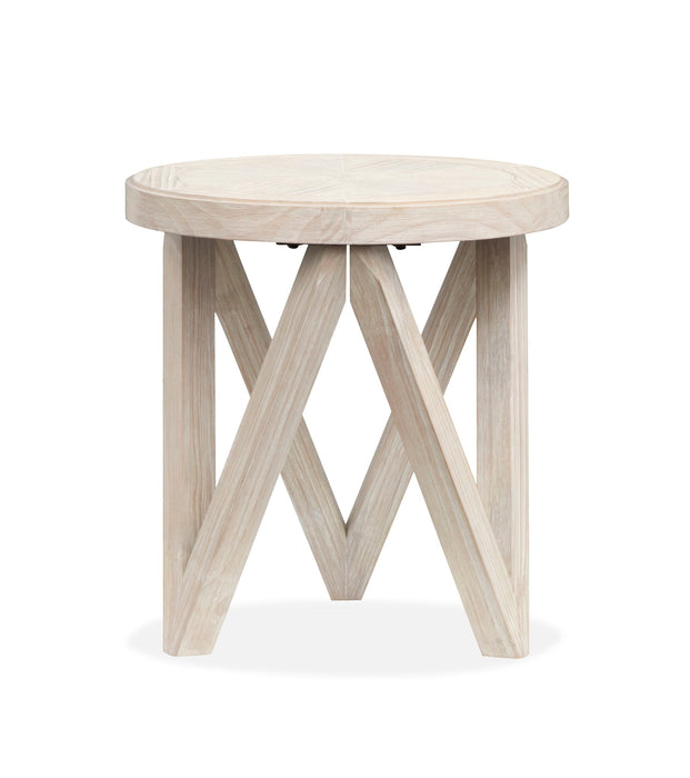 Bostwick - Round End Table - Coconut Cream