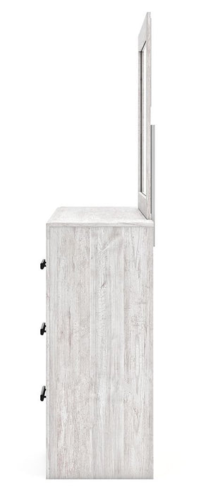 Cayboni - Dresser And Mirror - Whitewash