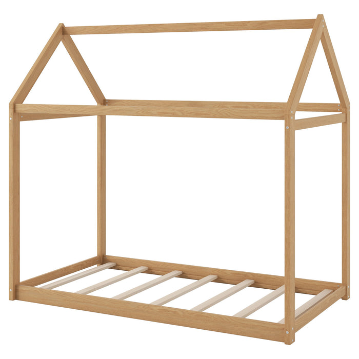 Wooden House Shaped Bed