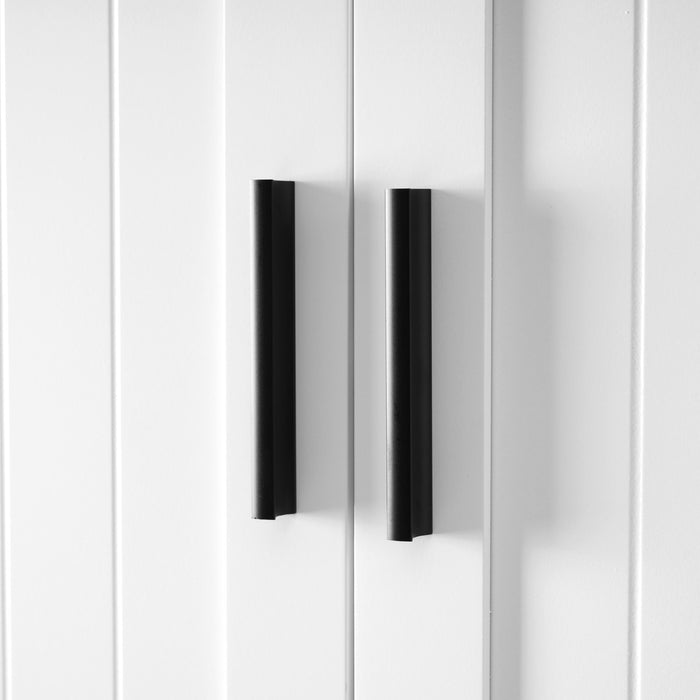 Freestanding Tall Bathroom Cabinet With Soft Close Doors And Adjustable Shelves