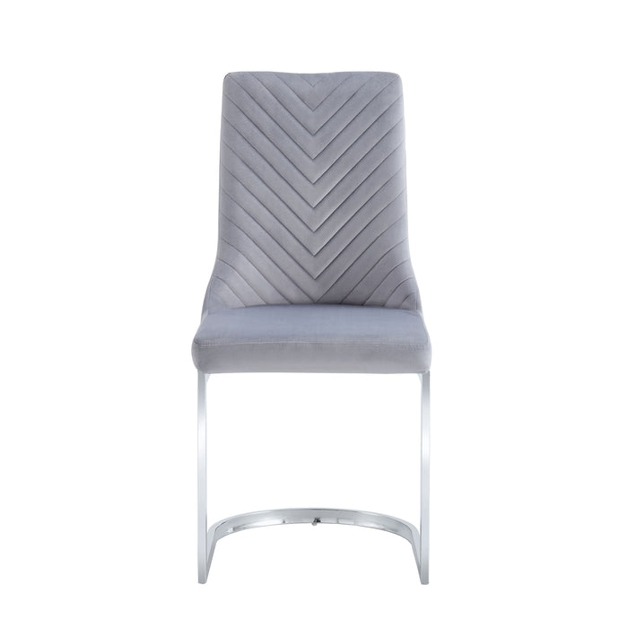 Dining Chairs Fabric (Set of 2) - Grey