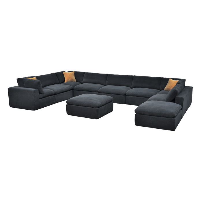 Custom Configuration Modular Sectional With Toss Pillows