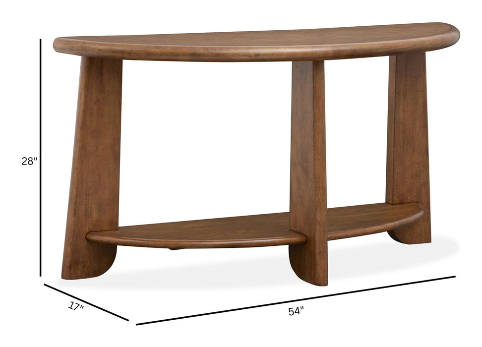 Tanner - Demilune Sofa Table - Tawny Brown