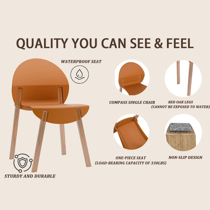 4 Piece Set Of Single Chairs With A Design Combining Modern And Traditional Elements