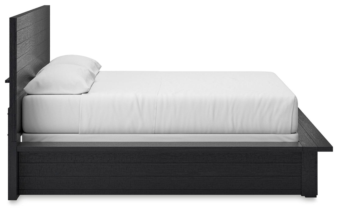Londer - California King Panel Bed - Black