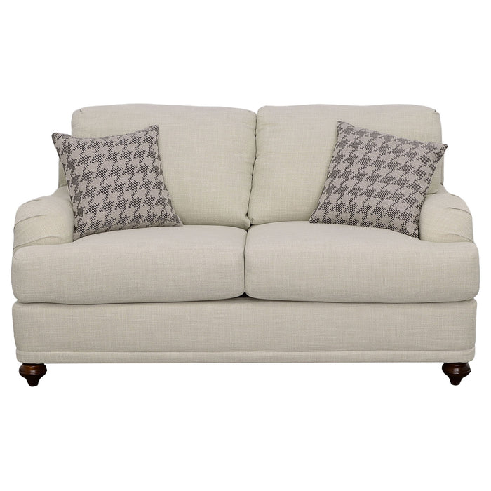 Brewster - Upholstered Loveseat With English Arms - Light Gray