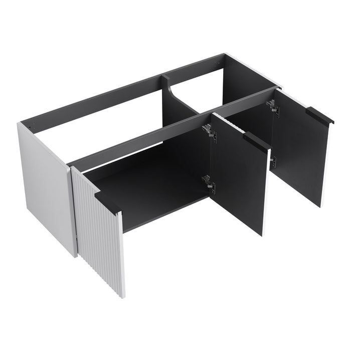 Contemporary Wall Mounted Bathroom Vanity With Soft Close Doors