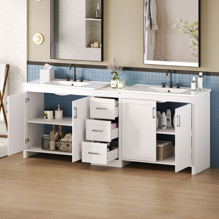 Double Sink Bathroom Vanity With Quartz Countertop