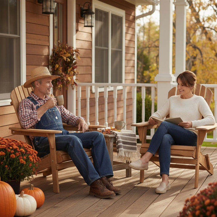 Oversize Outdoor Folding Adirondack Chair, Patio Chair For Garden