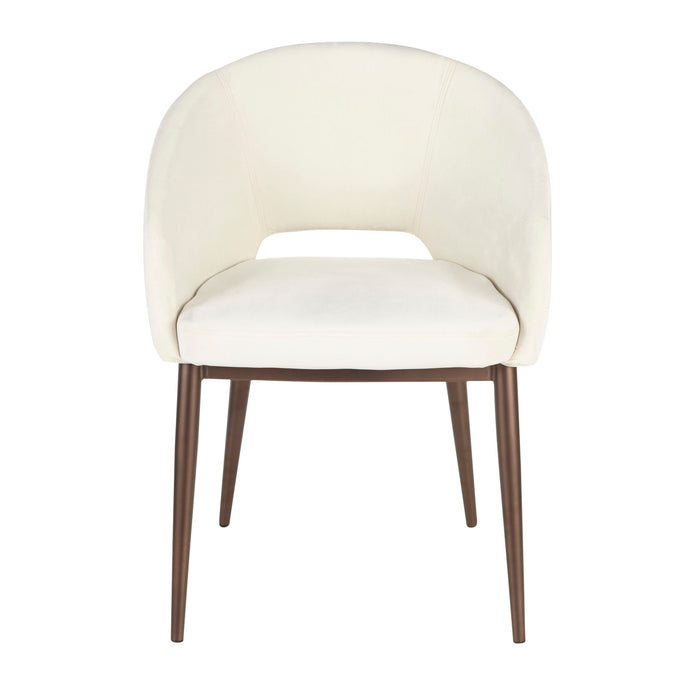 Renee - Contemporary Chair - Cream / Copper