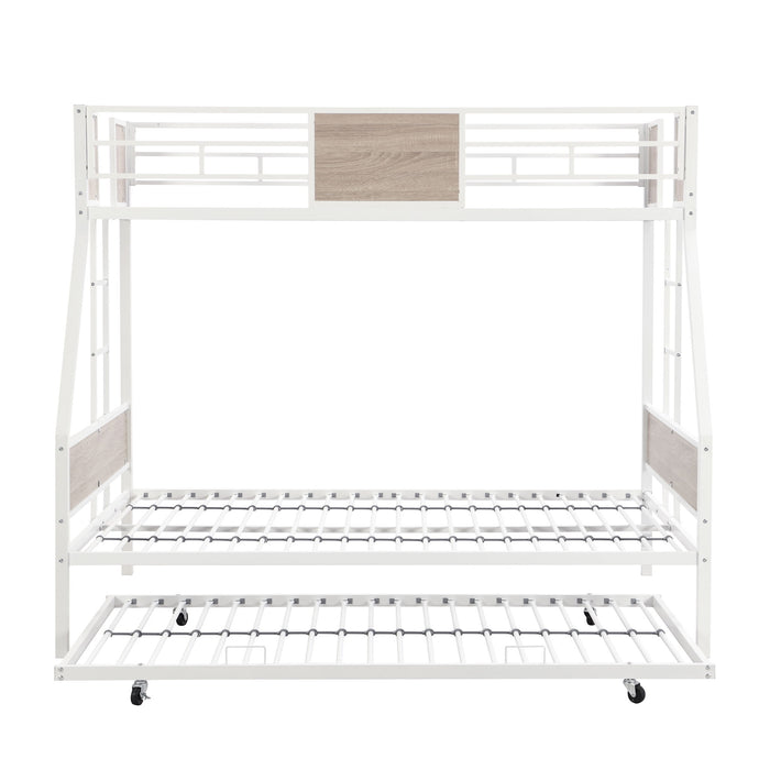 Modern Metal Bunk Bed With Dual Side Ladder And Metal Desig
