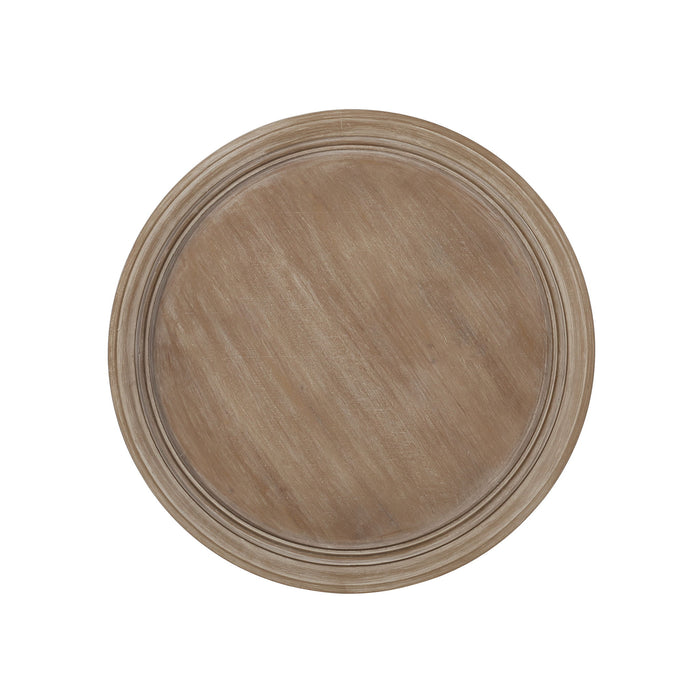 French Country Style Accent Table With Hourglass Design