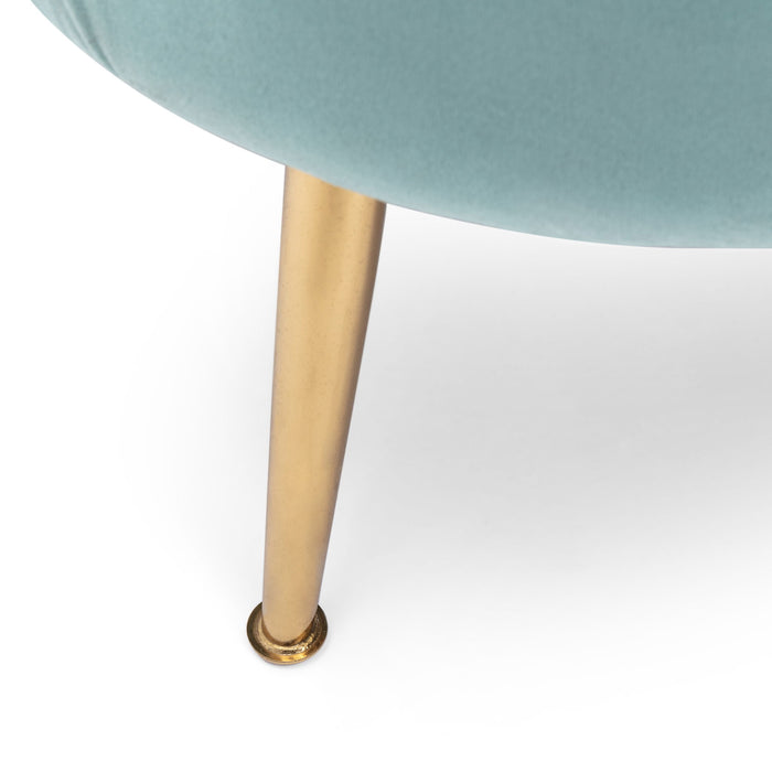 Modern Glam 3 Seater Sofa With Velvet Texture