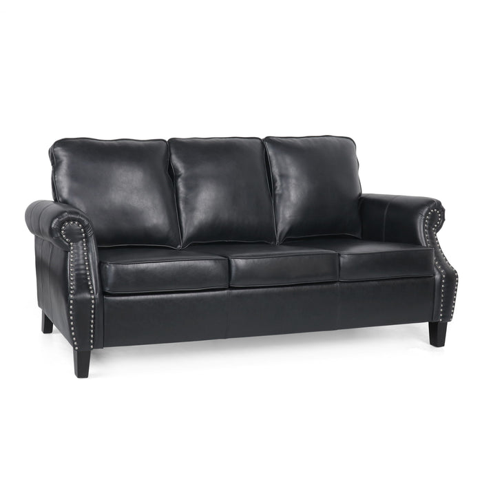 Contemporary 3 Seater Sofa With Nailhead Trim