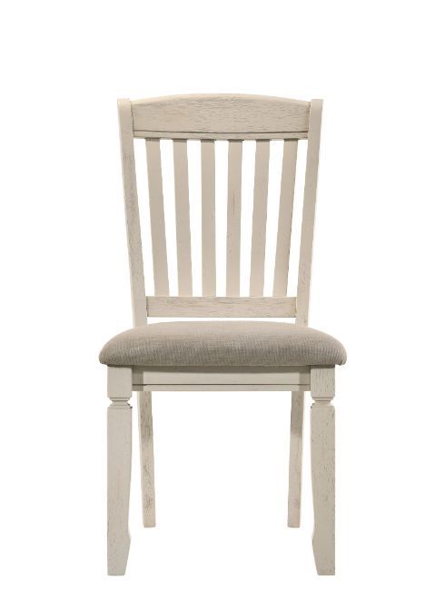 Fedele - Side Chair Set of 2) - Tan Fabric & Cream