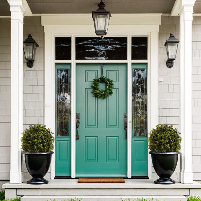 Artificial Ball Topiary Tree Decoration In Pot (Set of 2) - Green