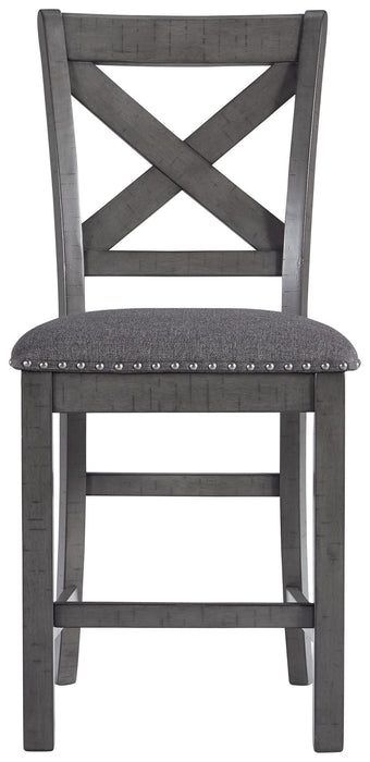 Myshanna - Upholstered Barstool (Set of 2) - Gray
