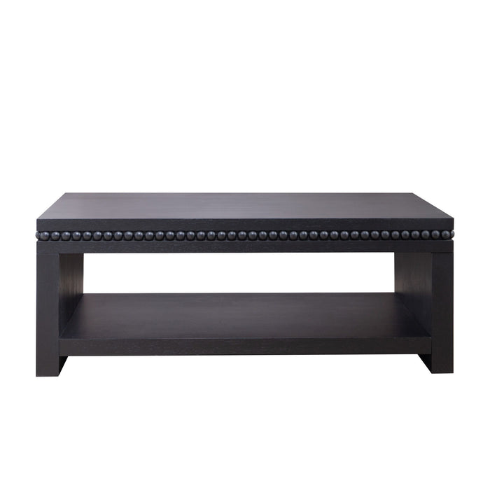 Modern Coffee Table With Beaded Trim