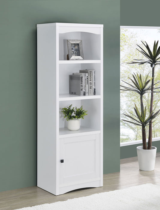 Laughlin 4-shelf Engineered Wood Media Tower White