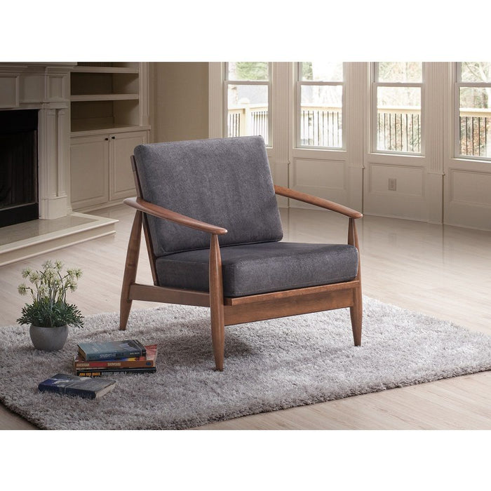 Alisa - Accent Chair - Charcoal & Brown