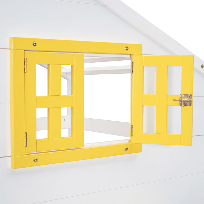 Bunk Bed With Playhouse Roof And Window