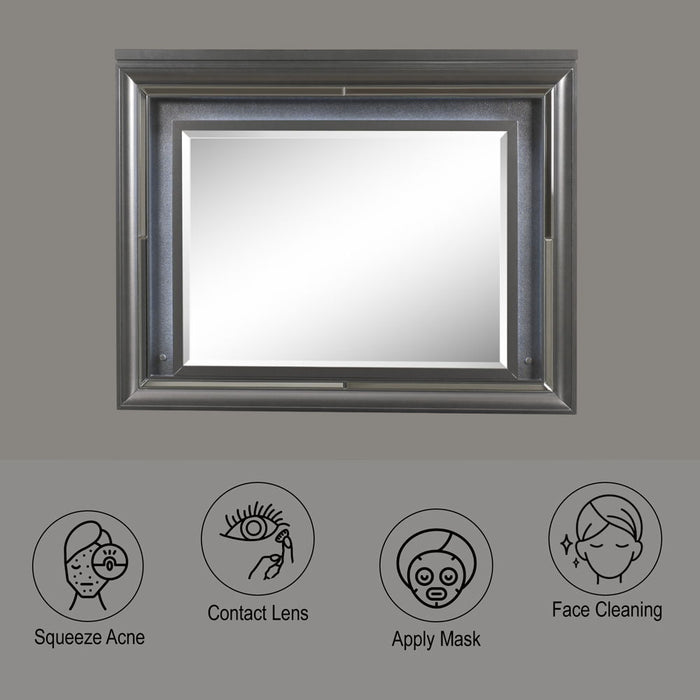 Sawyer - Mirror With LED - Metallic Gray