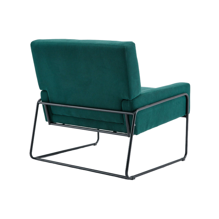 Coolmore Accent Chair, Modern Industrial Slant Armchair With Metal Frame - Premium High Density Soft Single Chair