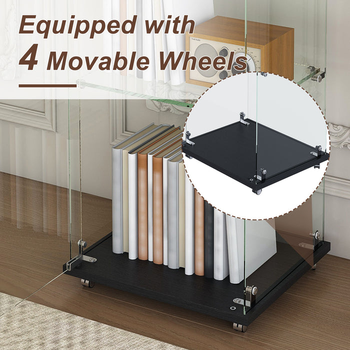 Premium 5 Tier Glass Display Case With 5 Dynamic LED Modes