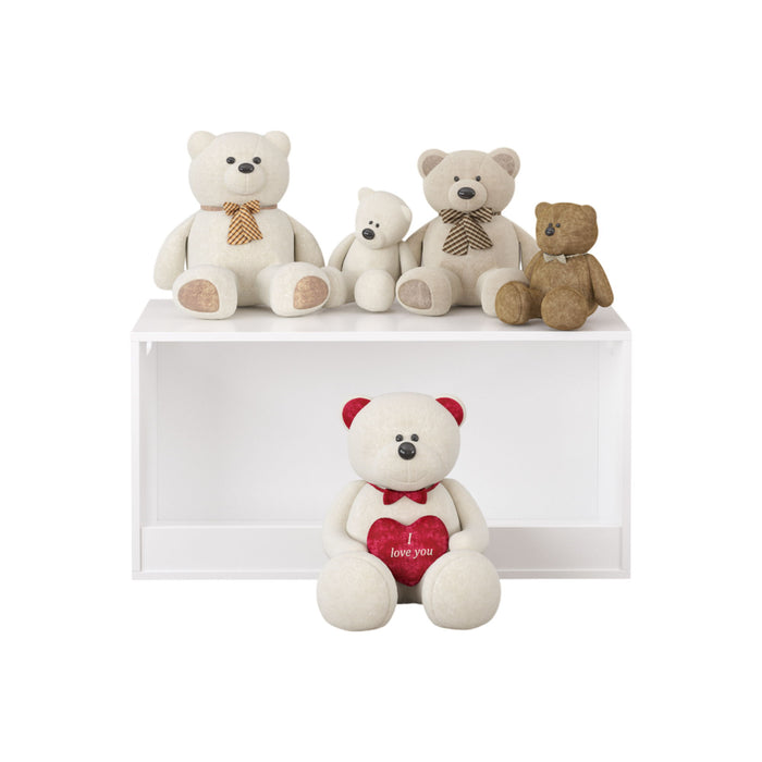 Open Toy Storage Box For Kids, Organizer Bin For Plush Toys, Books - White