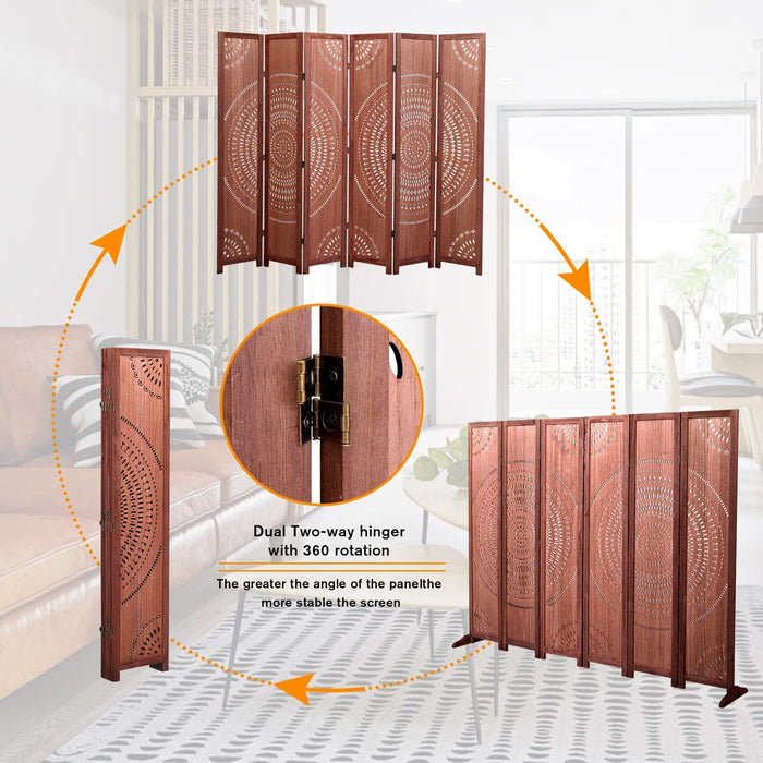 Panel Solid Wood Folding Room Divider