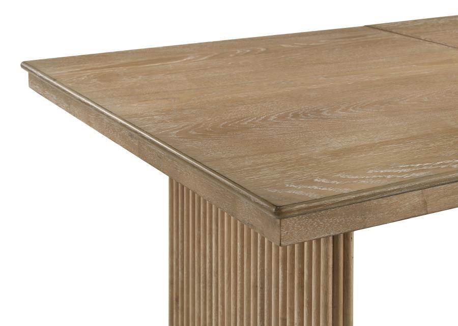 Adina - Extension Dining Table - Distressed Light Brown