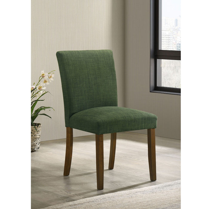 Luxe Upholstered Dining Side Chairs With Gently Curved Back (Set of 2)