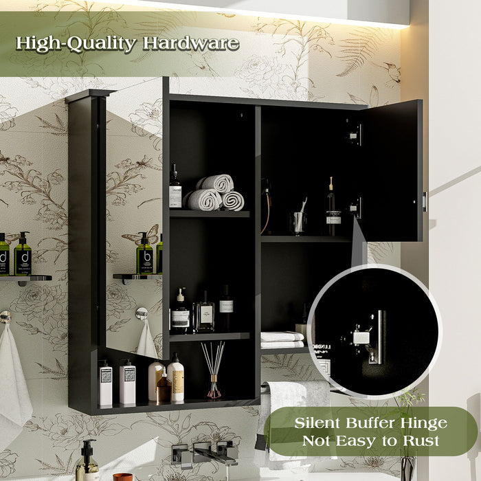 Modern Wall Mounted Bathroom Medicine Cabinet, Bathroom Wall Storage Cabinet With Mirror