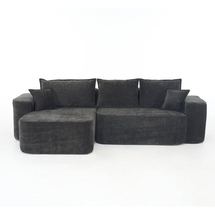 L-Shaped Sectional Sofa Couch With Chaise, Extra Deep Seats