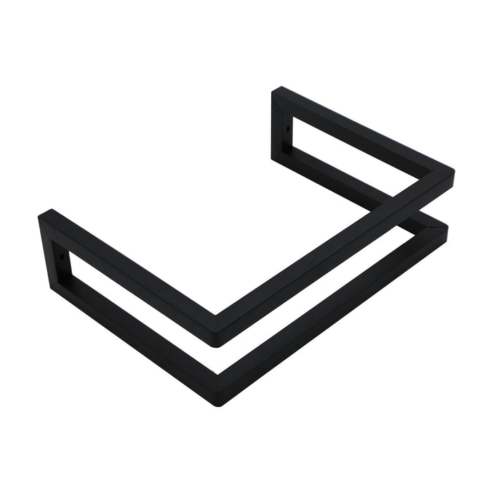 Wall Mounted Rectangular Bathroom Sink With Towel Bar And Faucet Hole - White