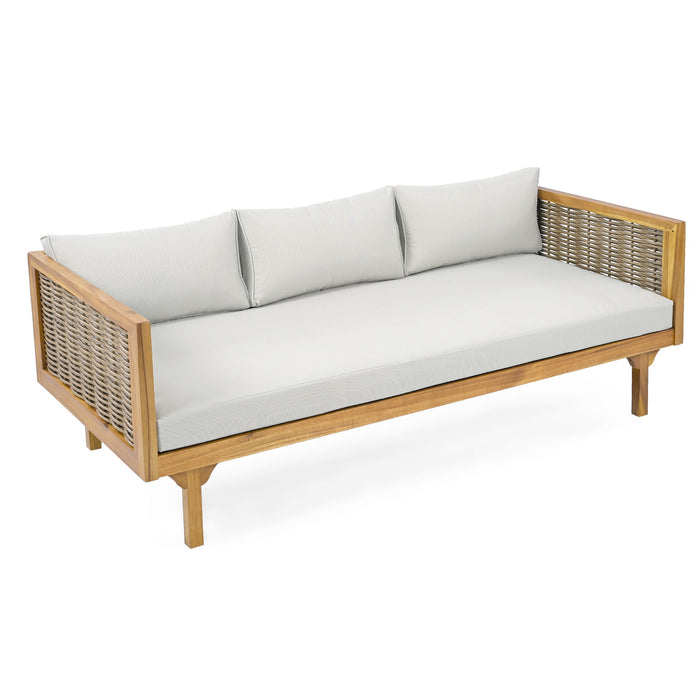 Claremont - 3 Seater Daybed Teak Acacia Wood Water Resistant Cushions