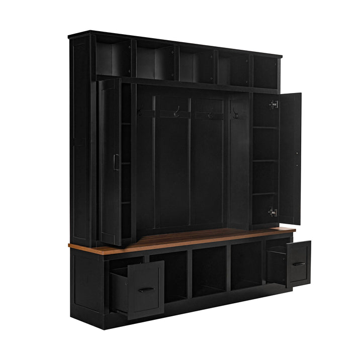 Hall Tree With Storage Bench, Entryway Coat Rack With Hooks