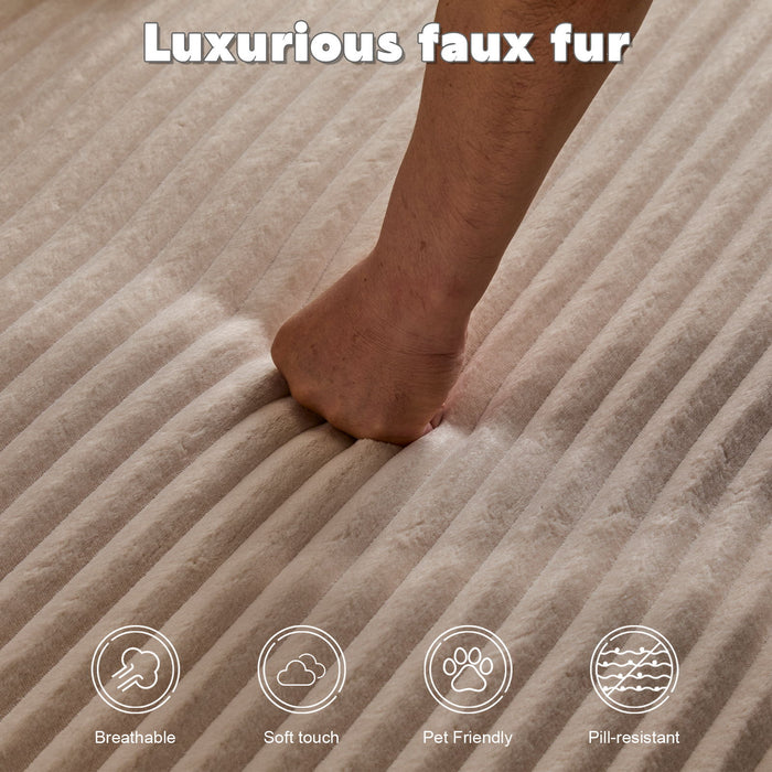 Oversized Chaise Lounge Chair Cozy Cloud Couch With 3 Throw Pillows And Wide Armrest