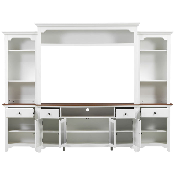 Extra Large TV Stand, Entertainment Center With Storage Cabinets