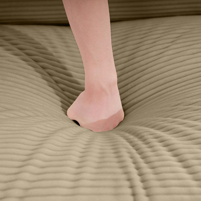 Mid-Century Modern 3 Seater Sectional Sofa With Arm And Throw Pillows