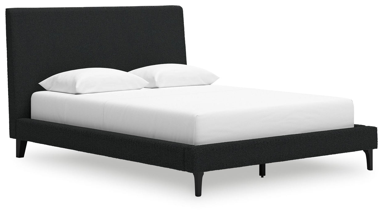 Cadmori - Upholstered Bed With Roll Slats