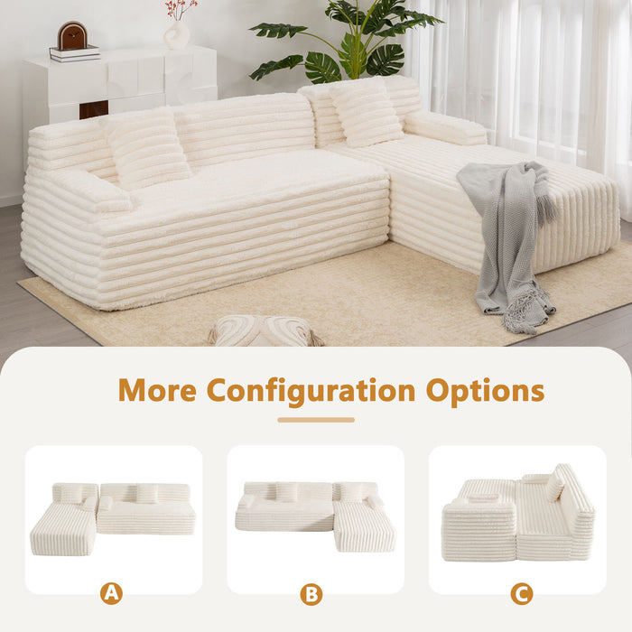 Cloud Sectional Sofa Upholstered Couch Free Combined Sofa