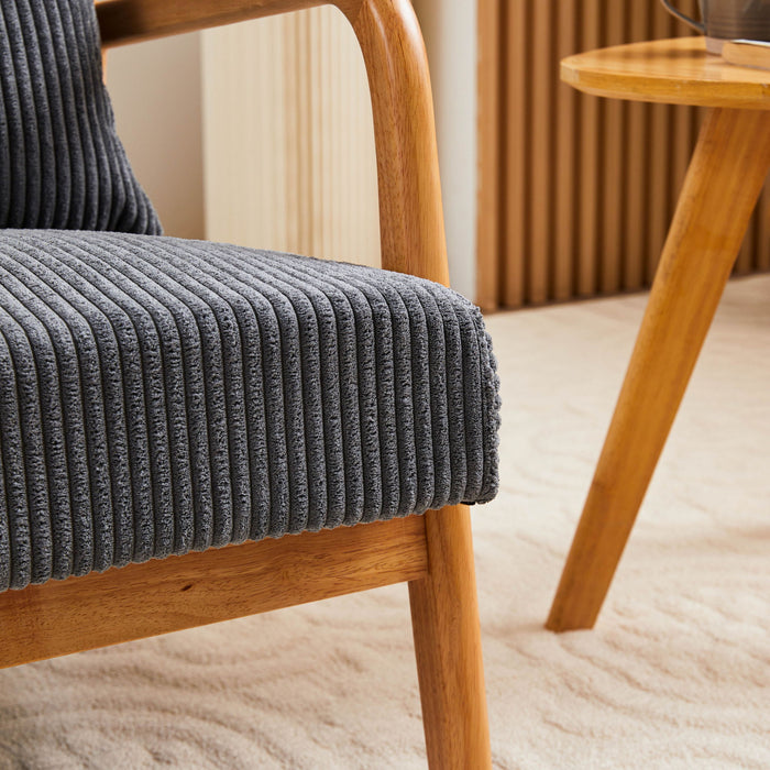 Accent Arm Chair With Pillow Upholstered