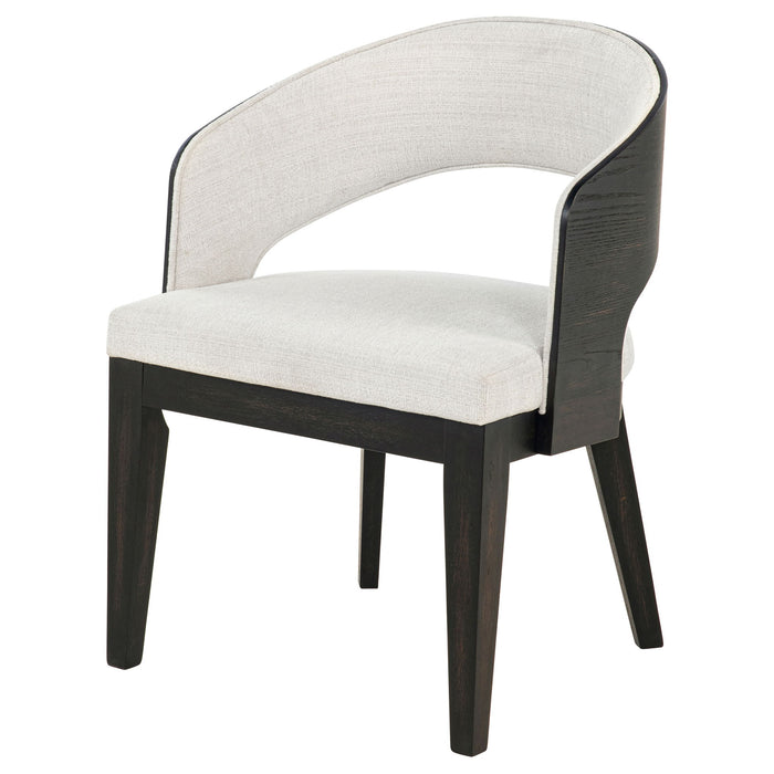 Bangor - Upholstered Dining Arm Chair (Set of 2) - Black / Cream