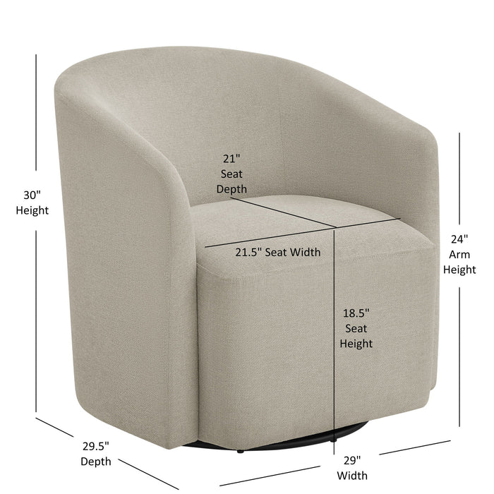 Ardena - Modern Swivel Barrel Chair